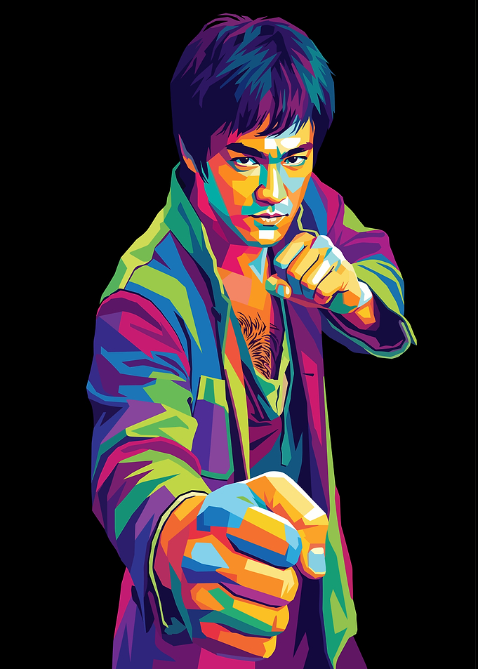 Bruce Lee Pop Art Portrait