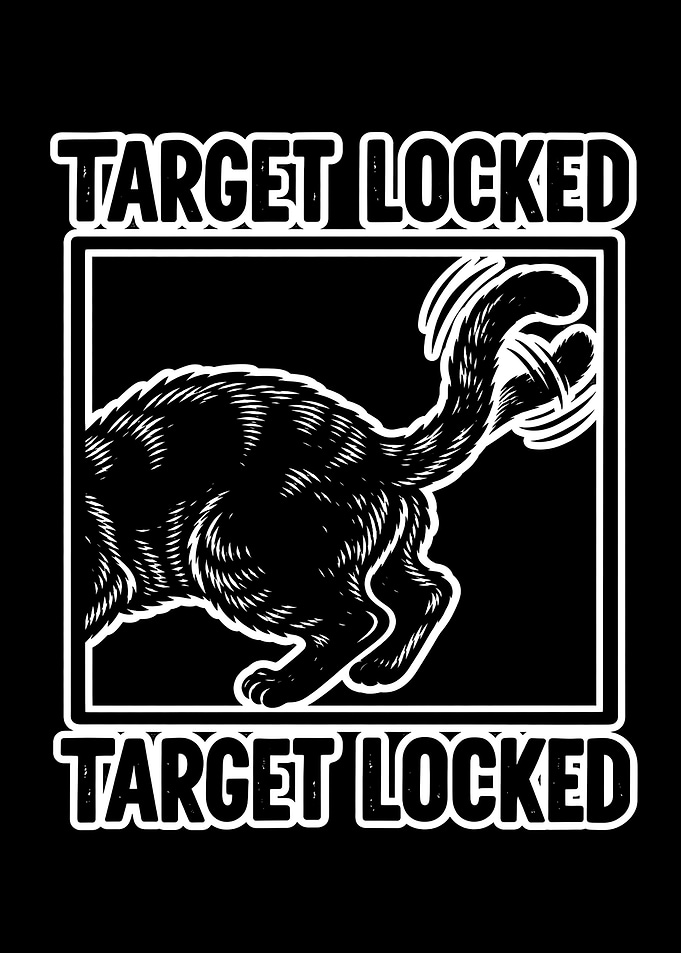 Target Locked Cat Wiggle Graphic
