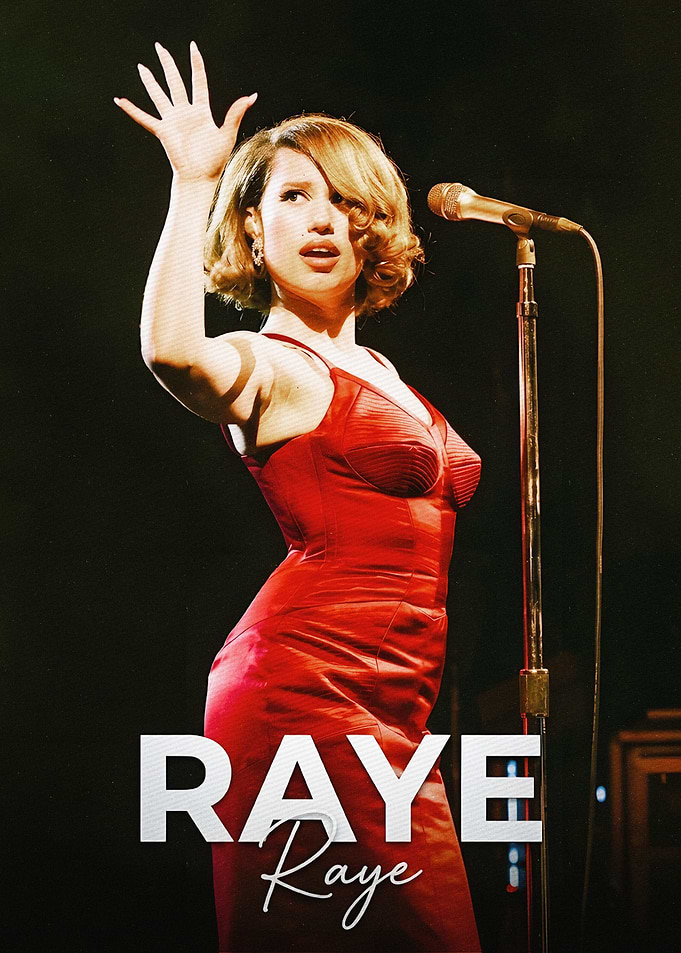 Raye Singer in Red Dress
