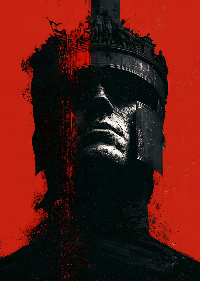 Brutalist Roman Emperor - Crimson Dark History