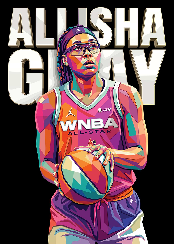 Allisha Gray WNBA All-Star Portrait