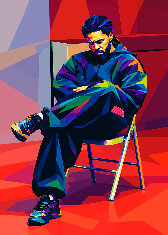 J. Cole Pop Art Portrait