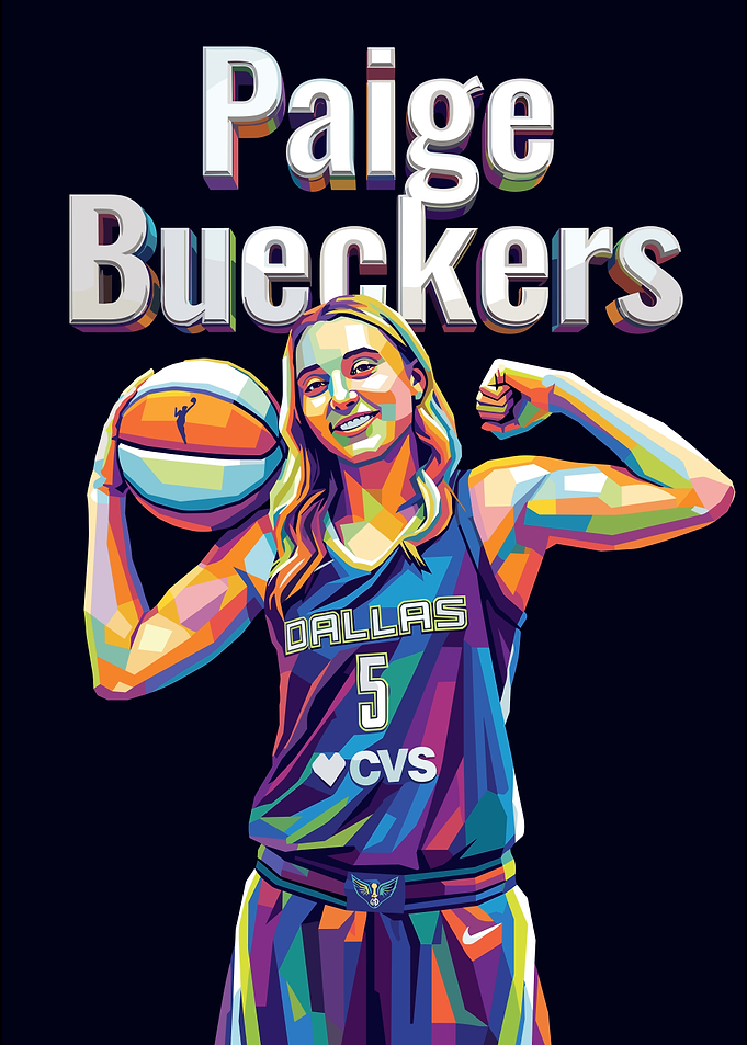 Paige Bueckers Pop Art Portrait