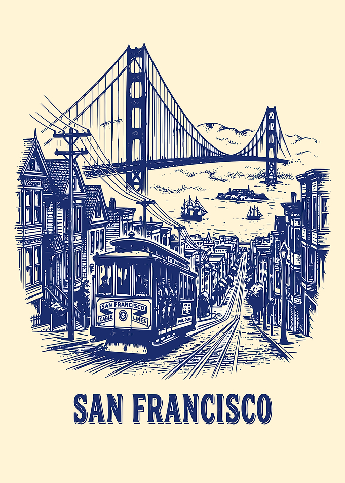 Vintage San Francisco Illustration