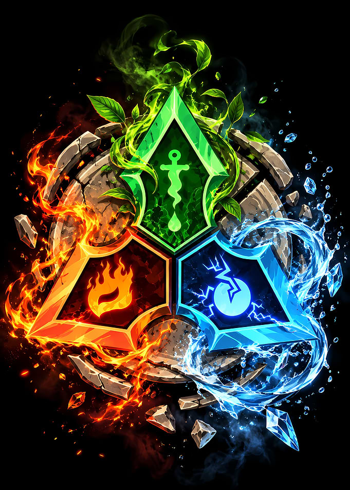 Elemental Triad Magic Emblem