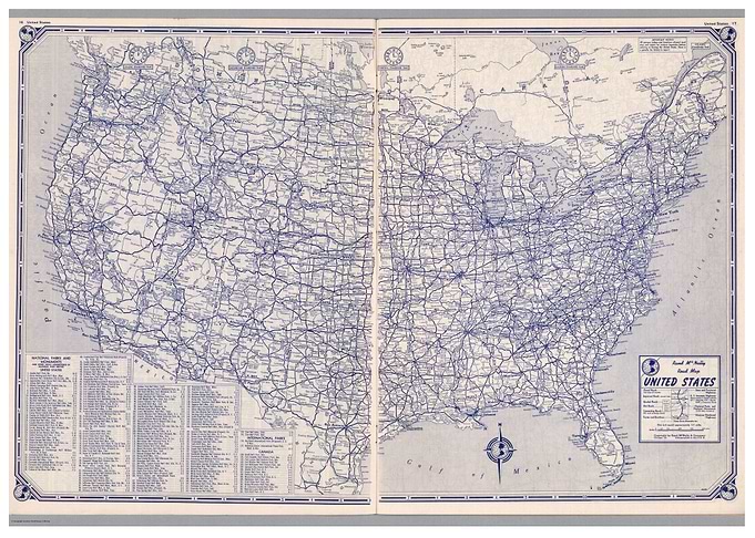 Vintage Rand McNally United States Map