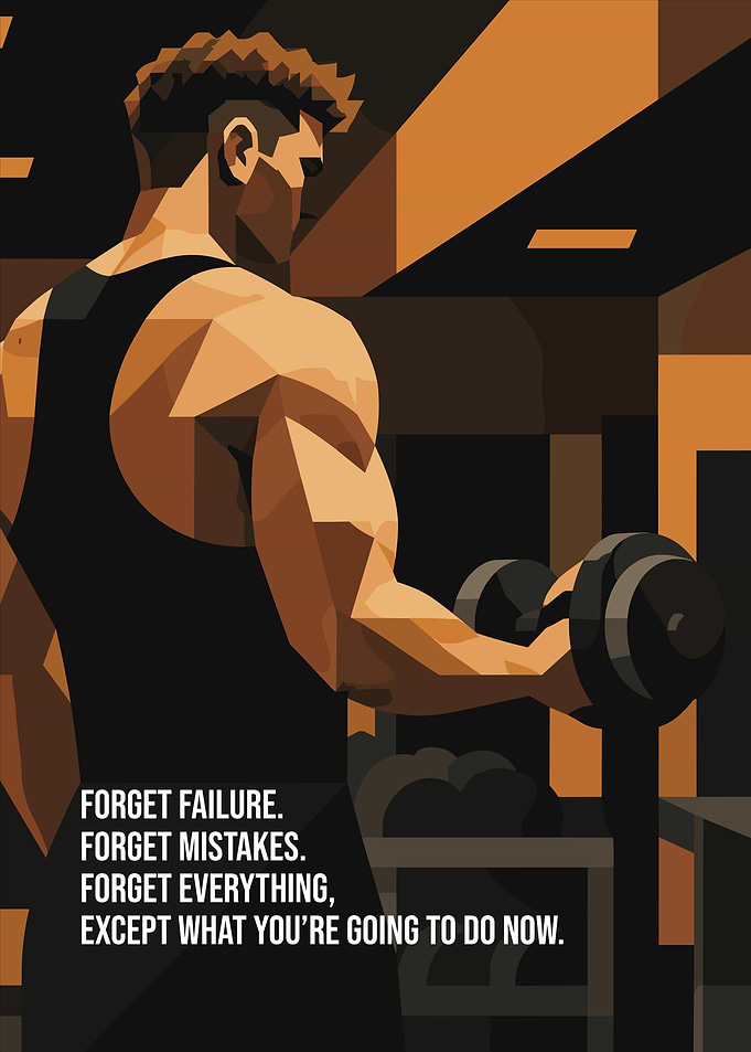 Motivational Gym Workout Poster