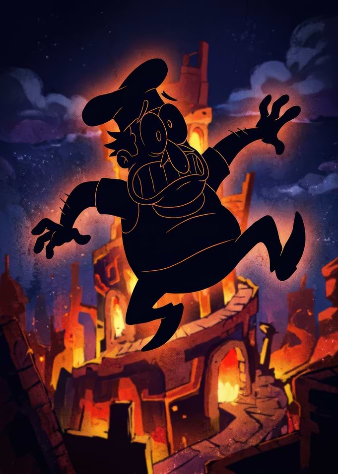 Peppino Spaghetti Escaping Burning Tower