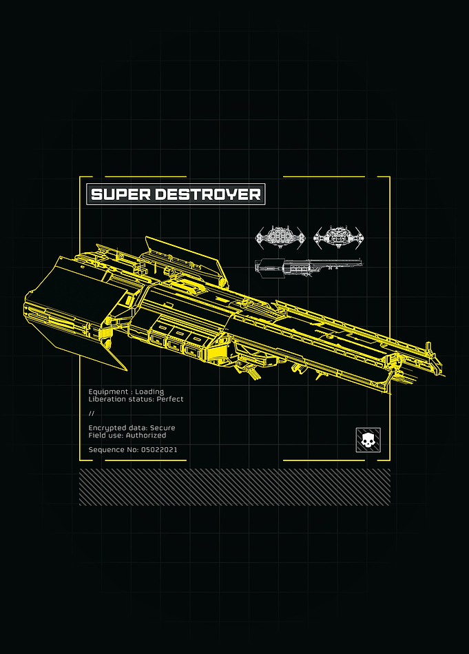 Helldivers II - Super Destroyer Vertical, Electric Yellow
