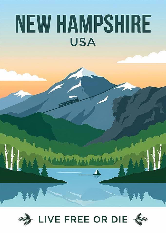 New Hampshire Travel Poster