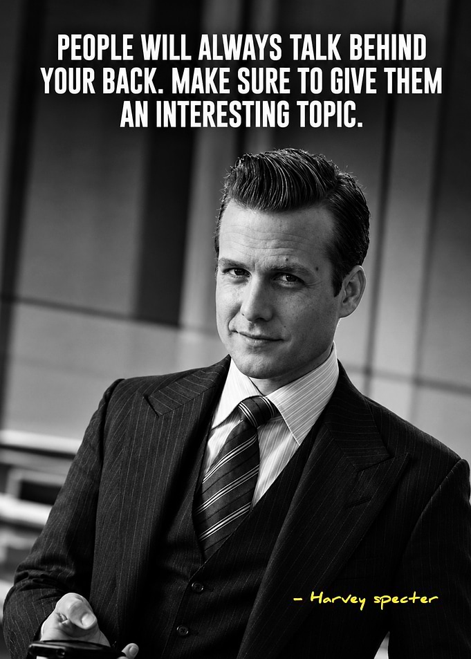 Harvey Specter Inspirational Quote Poster
