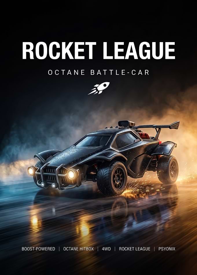 A stylized digital art iconic Octane Poster