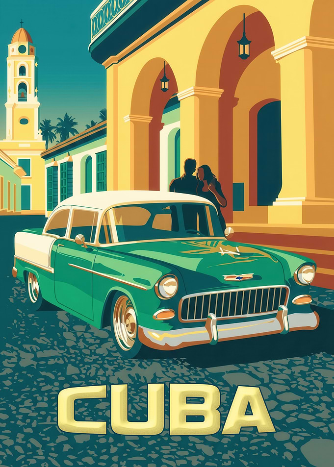 Vintage Cuba Travel Poster