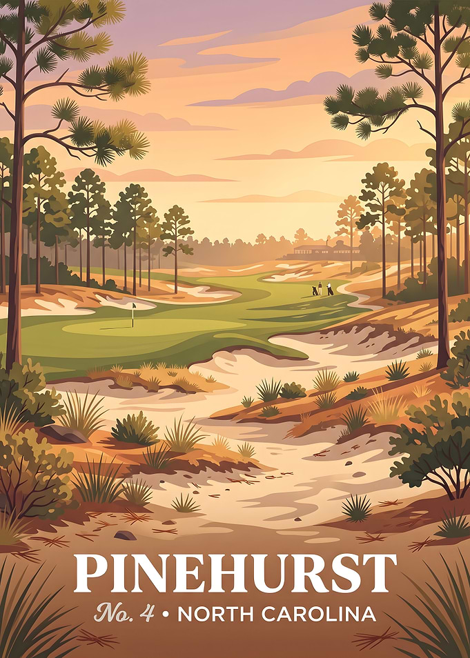 Pinehurst No. 4 Golf Course Poster