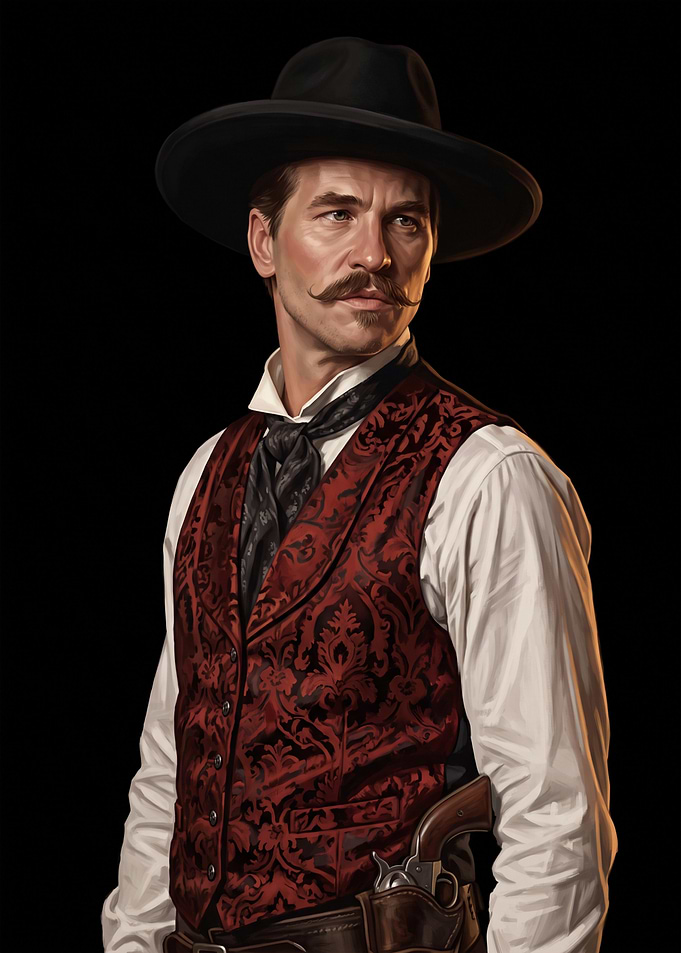 Doc Holliday Portrait tombstone