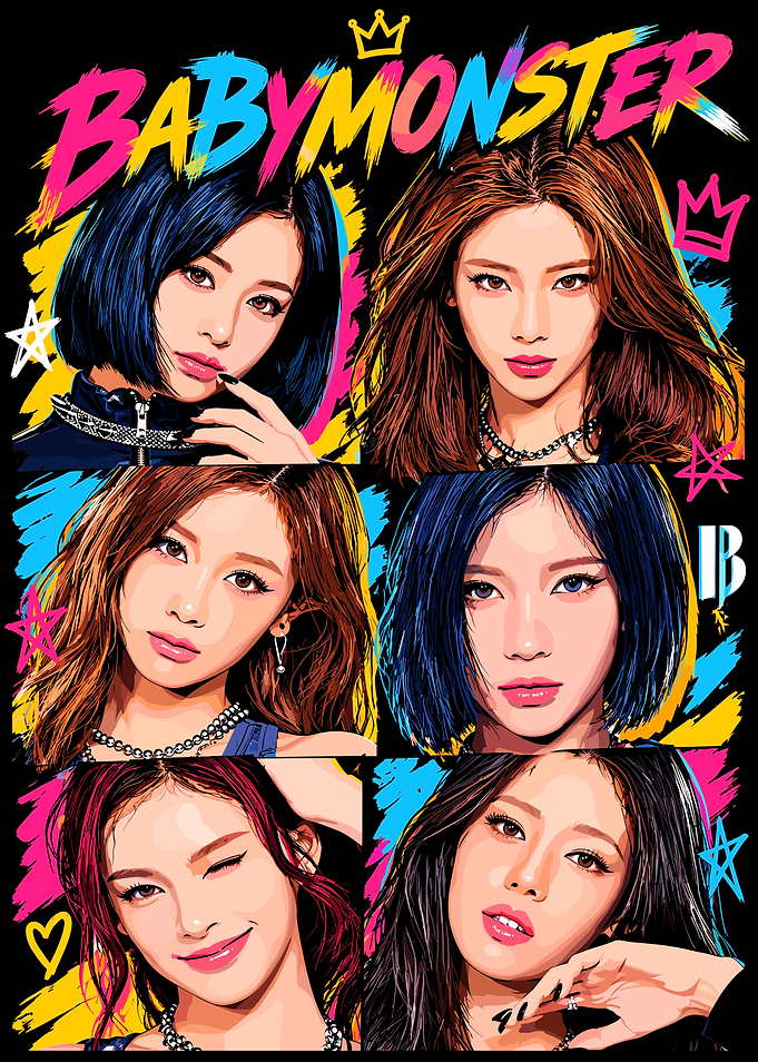 BABYMONSTER K-Pop Group Poster