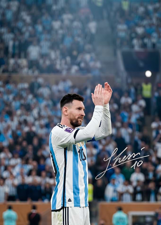 Lionel Messi Applauding Argentina Fans