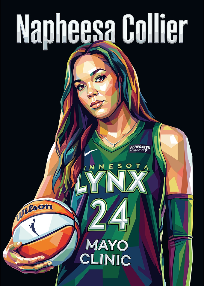 Napheesa Collier Pop Art Portrait