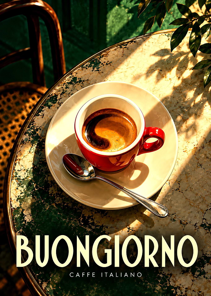 Buongiorno Italian Coffee Morning Scene