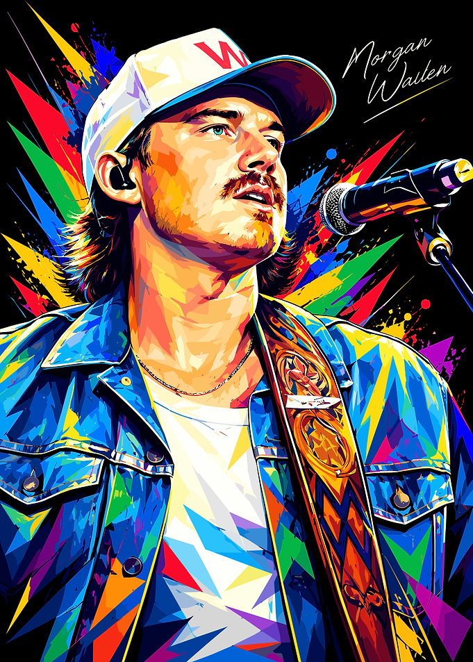 Morgan Wallen Pop Art Portrait