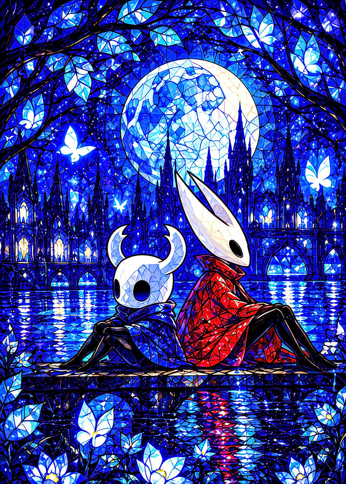 Hollow Knight Stained Glass Art
