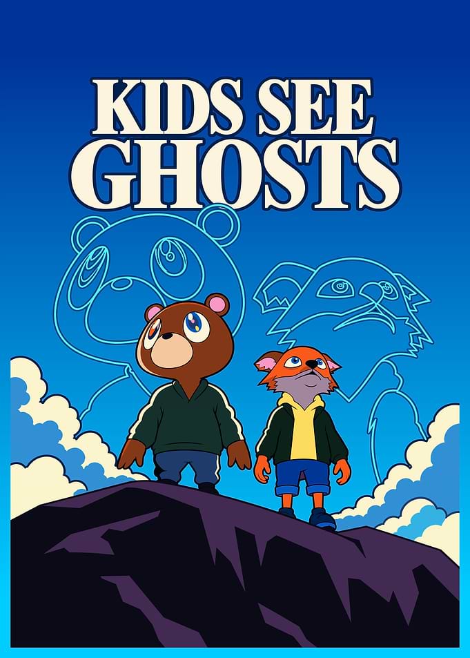 Kids See Ghosts Album Art Poster