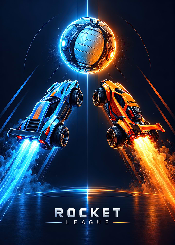 Rocket League Game Poster