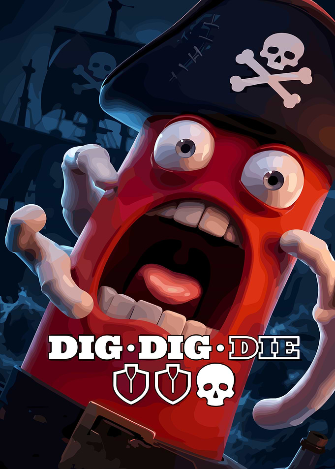 Dig Dig Die Pirate Game Poster