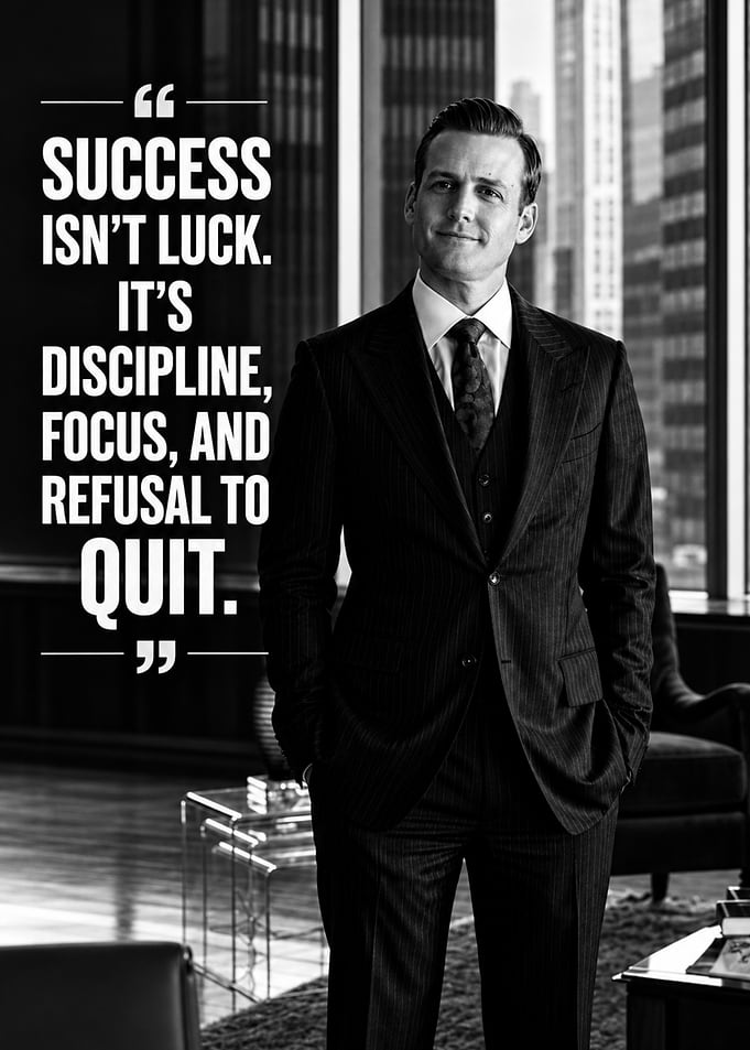 Harvey Specter Inspirational Quote Poster