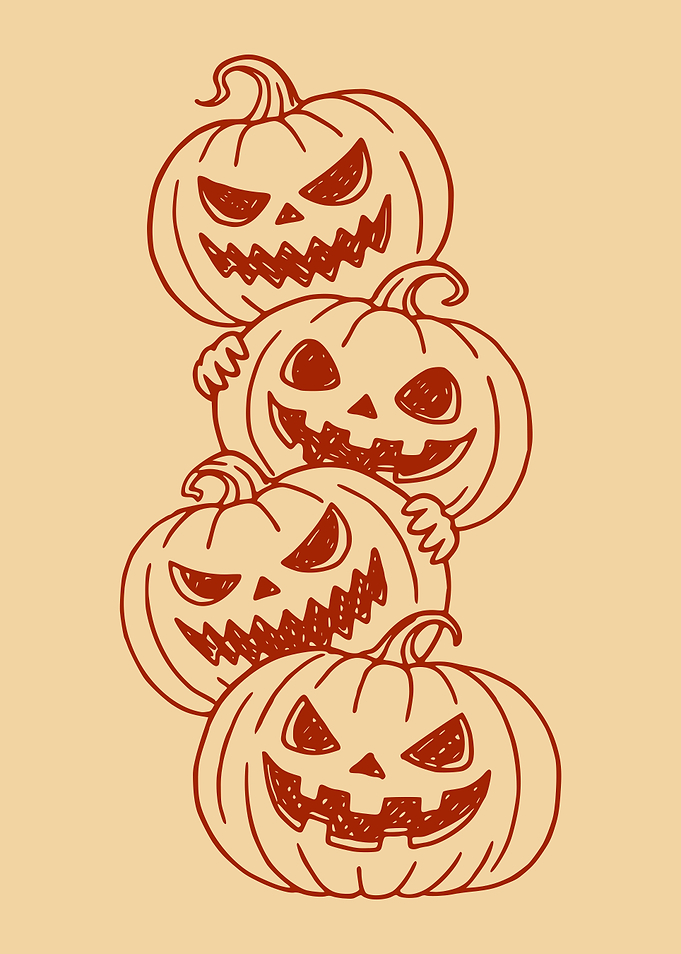 Stacked Halloween Pumpkins Spooky Season Humor