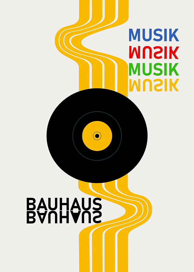 Bauhaus Style Music Vinyl Poster