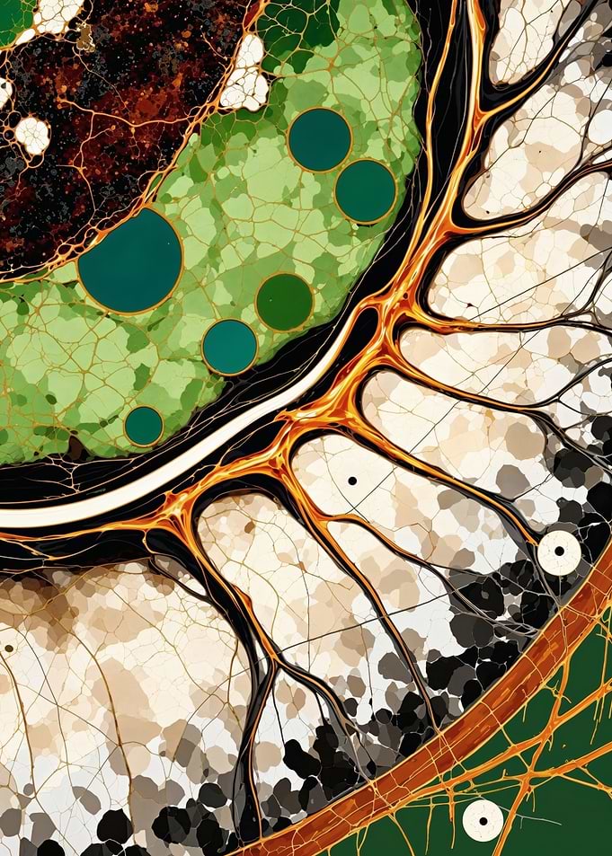 Cellular Worlds – Organic Network Abstraction – Abstract Porcelain #164