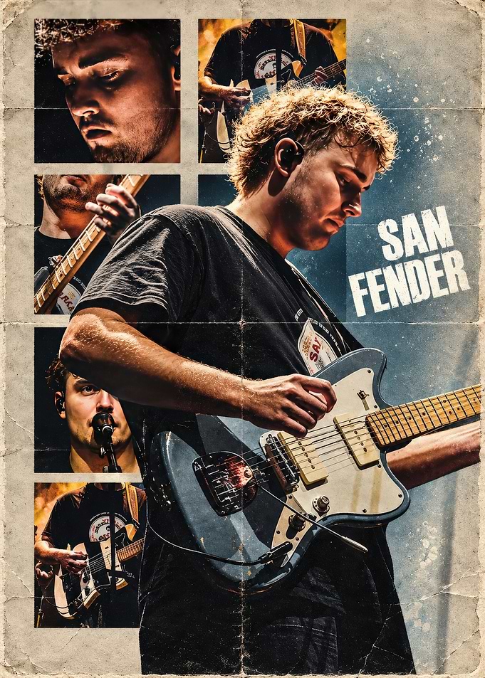 Sam Fender Concert Poster Collage