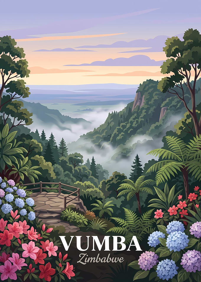 Vumba Zimbabwe Travel Poster