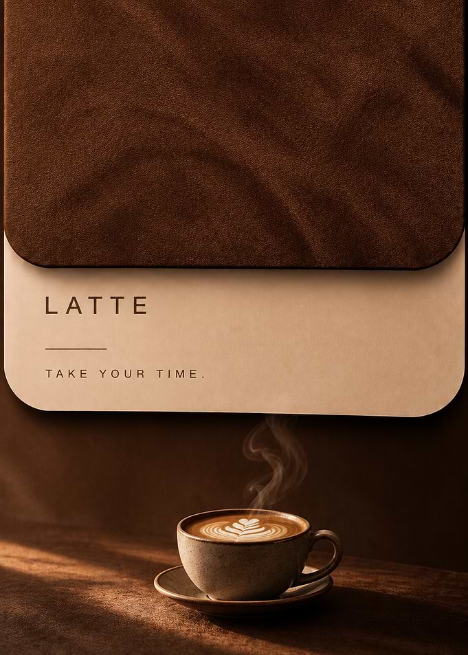 Minimalist Latte Coffee Poster