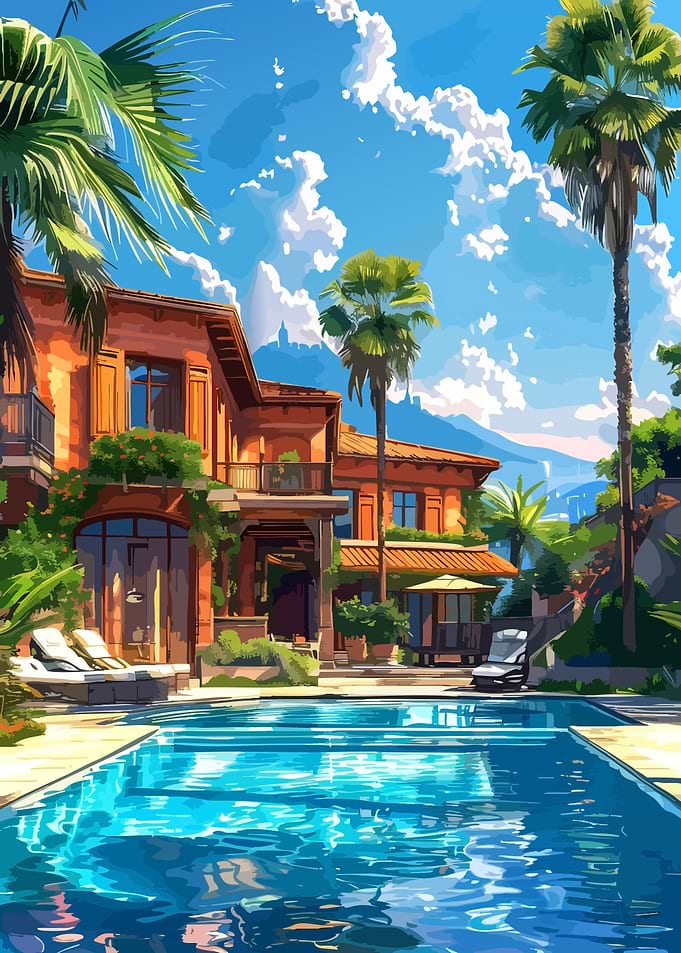 Luxury Mediterranean Villa with Pool