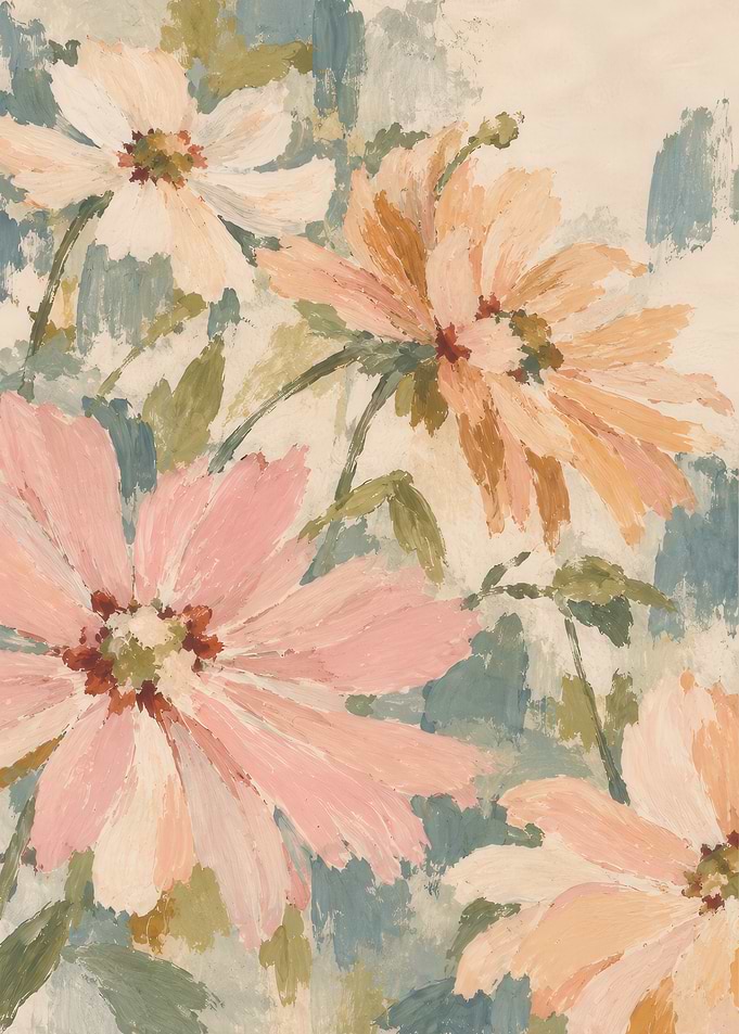 Impressionist Floral Painting with Soft Tones