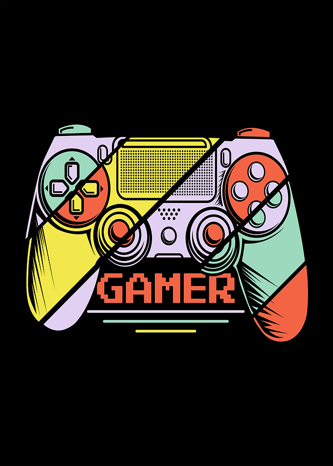 Retro Gamer Controller Graphic