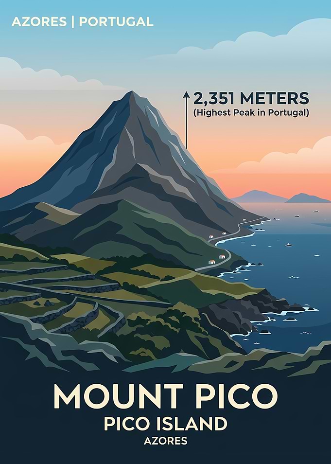 Mount Pico Travel Poster