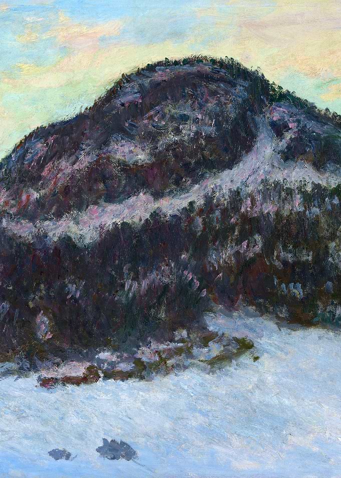 Mount Kolsas by Claude Monet Winter Snow Landscape Painting