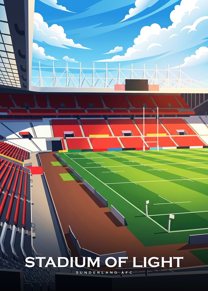 Stadium of Light Sunderland AFC Poster