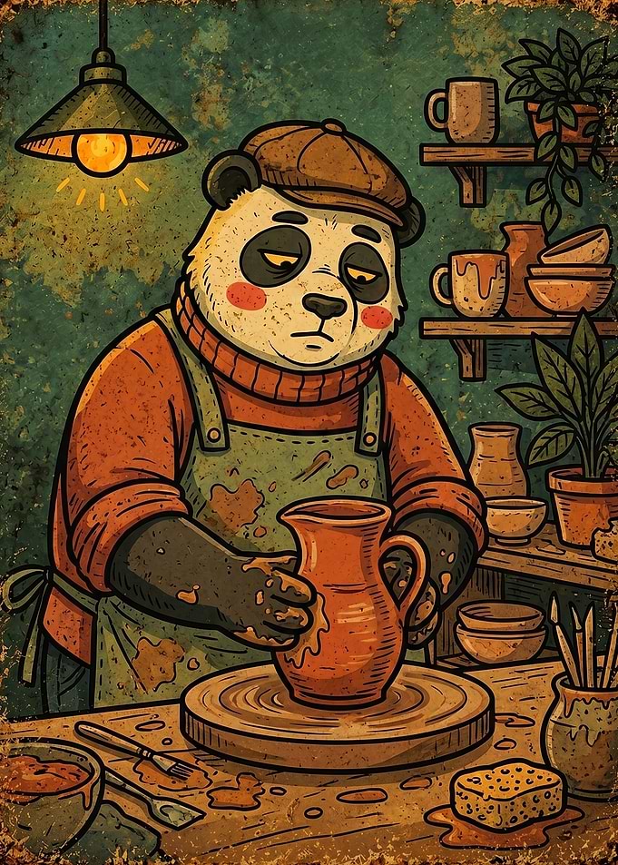 Panda Potter at Work