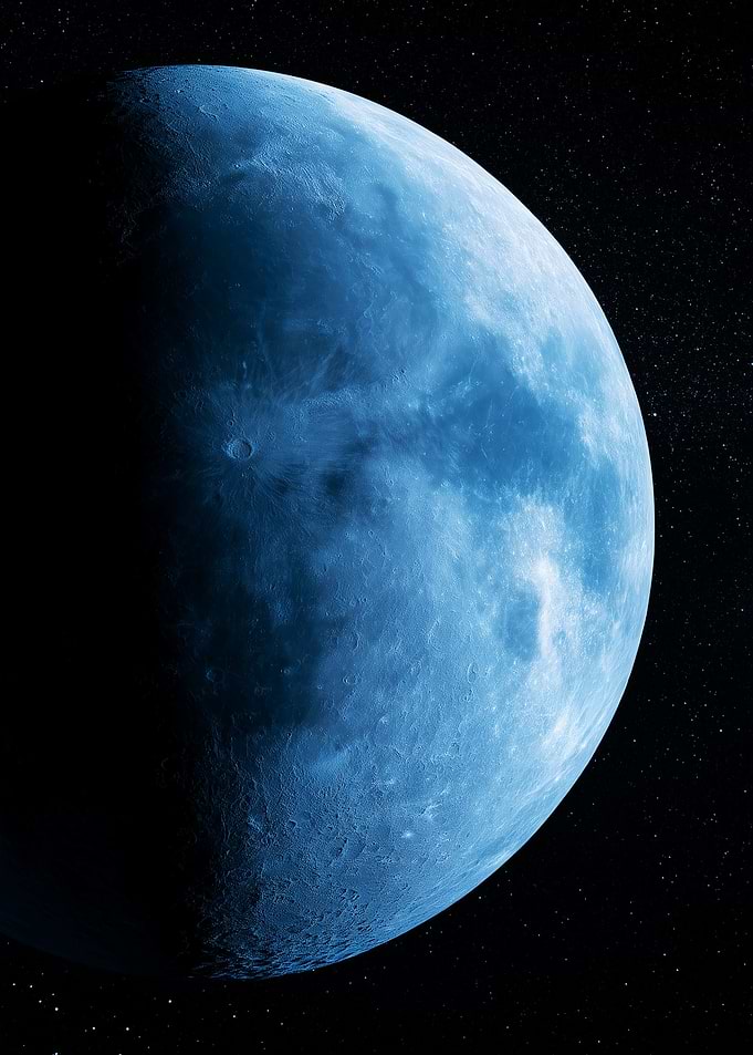 Blue Moon in Deep Space