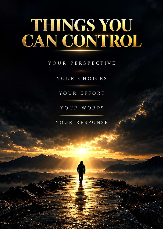 Things You Can Control Inspirational Poster