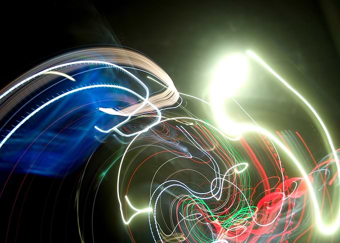 Abstract Long Exposure Light Trails
