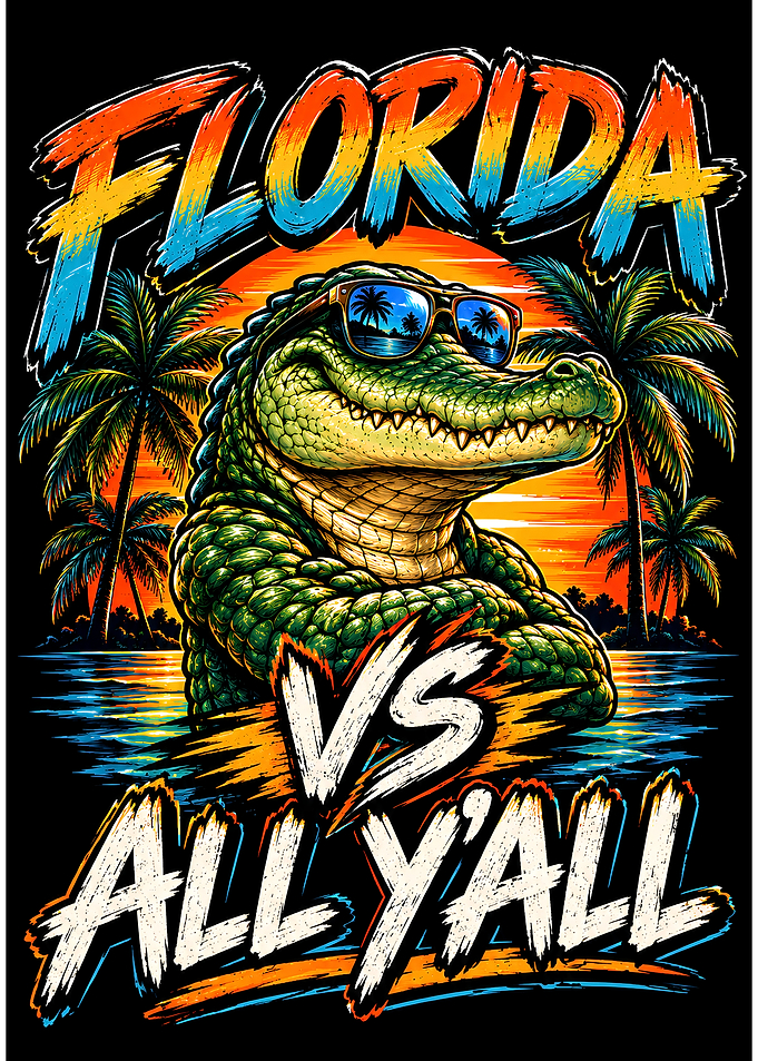 Florida vs All Y'all Gator Graphic