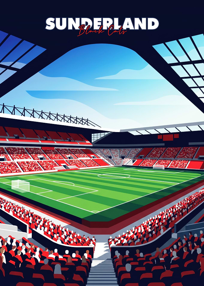 Sunderland Black Cats Stadium Illustration