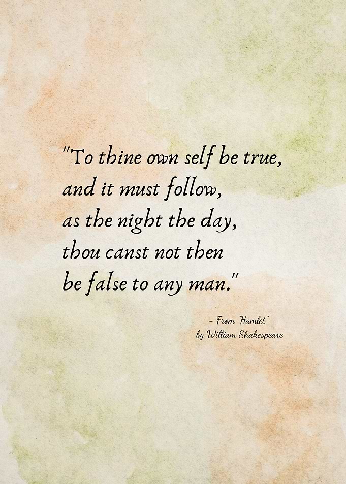 Shakespeare Hamlet Quote Wall Art
