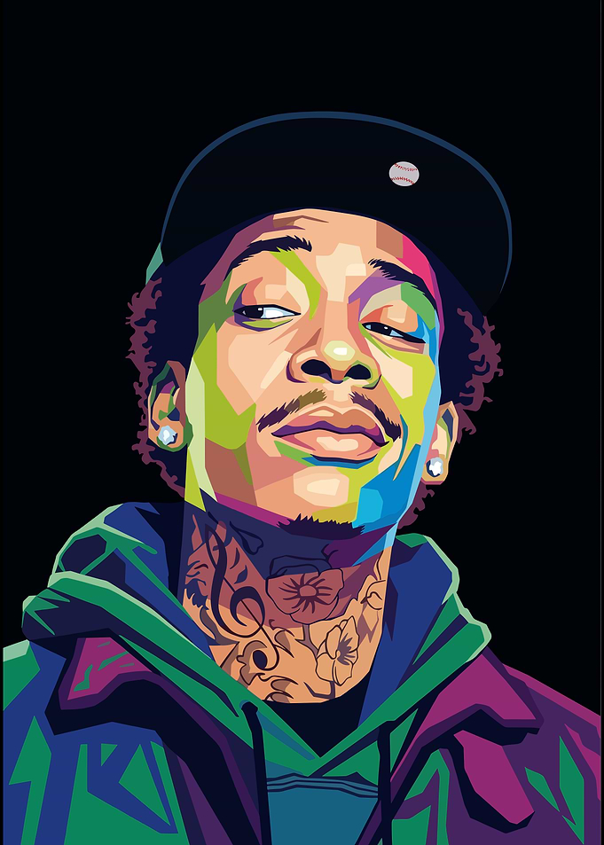 Wiz Khalifa WPAP Pop Art Portrait
