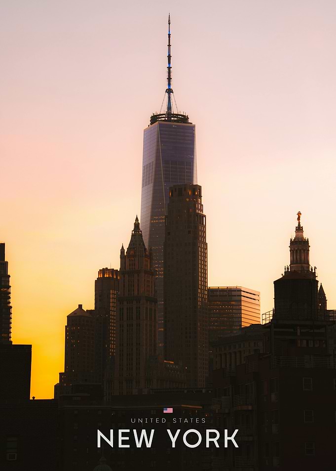 One World Trade Center Sunset Skyline